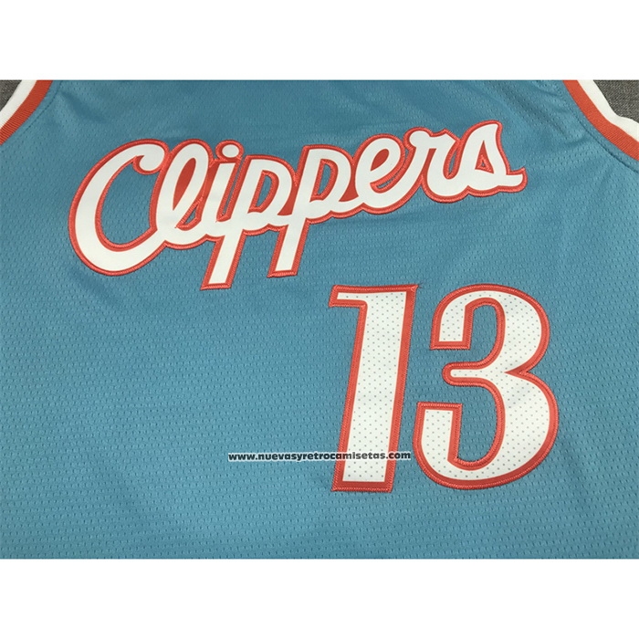Maglia Los Angeles Clippers Paul George #13 Citta 2021-22 Blu